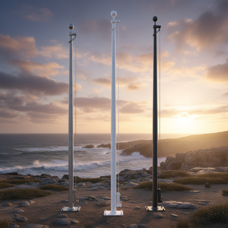 Wholesale flag poles in aluminum and fiberglass for ODM buyers