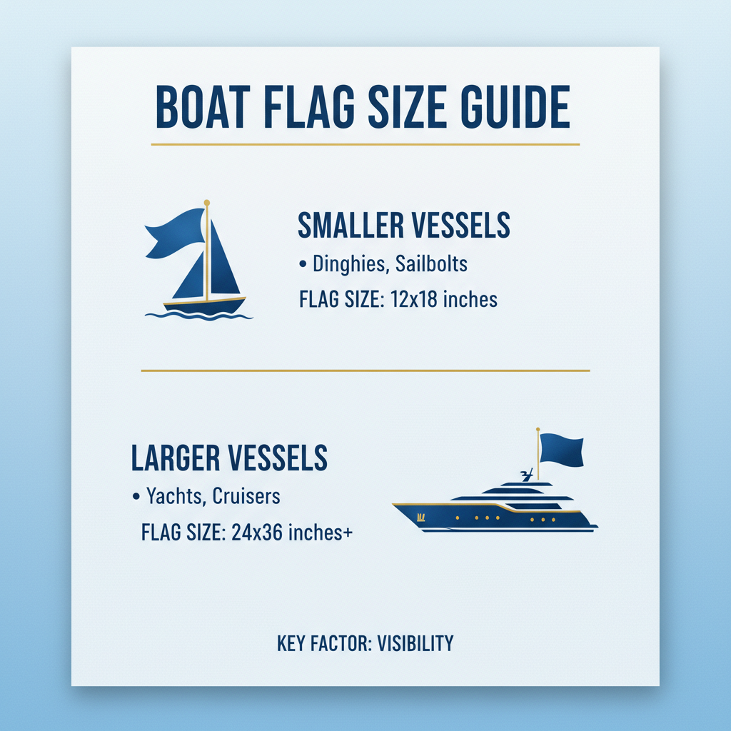 Flag rigging and mounting position on a cruising vessel