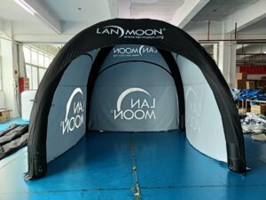 Custom printed inflatable dome tent produced for an event