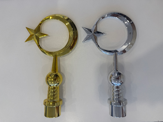 custom flagpole finial crescent